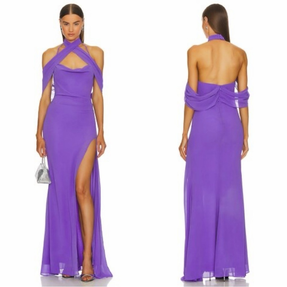 Michael Costello Hanwi Gown in Purple